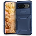 thumbnail image 1 of for Google Pixel 8 Case with Built-in Camera Lens Slide Cover, Heavy-Duty Shockproof Rugged Case Heavy Duty Bumper Shockproof Phone Cover for Google Pixel 8,Blue, 1 of 7