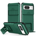 thumbnail image 1 of for Google Pixel 8 Case with Camera Lens Slide Protection, Armour Silicone TPU Bumper Tough PC Cover Kickstand, Military Shockproof Absorption Case for Google Pixel 8,
Darkgreen, 1 of 11