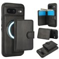 thumbnail image 1 of for Google Pixel 8 Case, Compatible with MagSafe, Detachable Magnetic Wallet Case with PU Leather Kickstand Card Slots Shockproof Protection 2 In 1 Case for Google Pixel 8, Black, 1 of 5