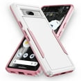 thumbnail image 1 of for Google Pixel 8 Case, Phone Case Heavy Duty 2 in 1 Full Body Rugged Shockproof Hybrid Hard PC Soft TPU Bumper Drop Protective Girls Women Boy Men Covers for Google Pixel 8, White+Pink, 1 of 6