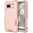 thumbnail image 1 of for Google Pixel 8 Case, [Shockproof] [Anti-Dust] [Heavy Duty Military Protection] Protective Anti Scratch Dual Layer Tough Rugged Hybrid Bumper Phone Case Cover for Google Pixel 8, Rosegold, 1 of 8