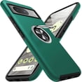 thumbnail image 1 of for Google Pixel 8 Case, Slim Fit Case for Pixel 8 with Ring Holder Kickstand [Military Grade Drop Tested] [TPU+PC] Dual Layer Shockproof Protective Phone Case for Google Pixel 8, Green, 1 of 14