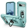 thumbnail image 1 of for Google Pixel 8 Case, Slim Fit Military Grade Drop Tested Dual Layer Shockproof Case with 360 Ring Holder Kickstand Protective Rugged Car Magnetic Non-Slip Phone Case,Green, 1 of 10