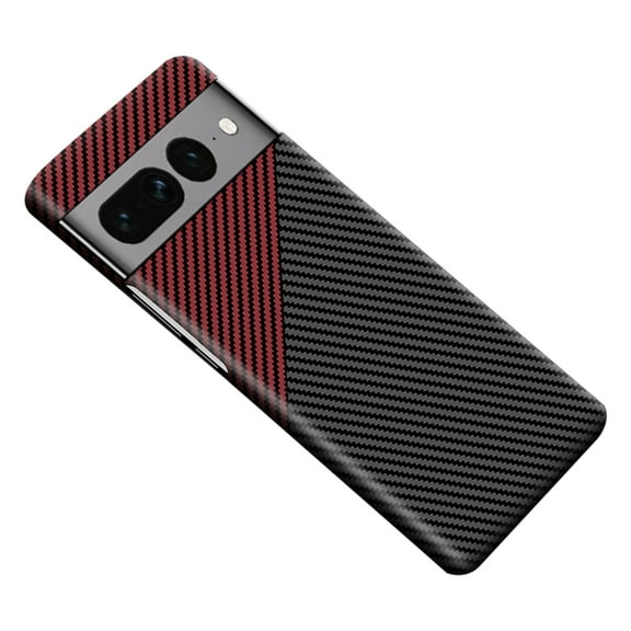 for Google Pixel 8 Phone Case,Slim Hard PC + Soft TPU Lightweight Anti-Scratch Shock Absorption Carbon Fibre Durable Protective Case Wireless Charing Cover for Google Pixel 8, Blackred