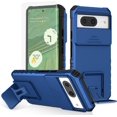 thumbnail image 1 of for Google Pixel 8 Phone Case with Tempered Glass Screen Protector Slide Camera Lens Kickstand Military-Grade Bumpers  Shockproof Protective Cover for Women Men Girls Blue, 1 of 14