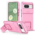 thumbnail image 1 of for Google Pixel 8 Phone Case with Tempered Glass Screen Protector Slide Camera Lens Kickstand Military-Grade Bumpers  Shockproof Protective Cover for Women Men Girls Rose Gold, 1 of 14