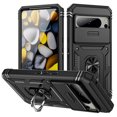thumbnail image 1 of for Google Pixel 8 Pro 3-in-1 Phone Case with Slide Camera Cover, Build in 360° Rotating Ring Kickstand, Military Grade Protective Shockproof Heavy Duty Anti-fall Phone Case for Google Pixel 8 Pro,D, 1 of 10