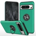 thumbnail image 1 of for Google Pixel 8 Pro Case, 360° Rotatable Ring Holder Kickstand Dual Layer Military-Grade Drop Tested Protection Support Car Holder Mount Magnetic Absorbing Bumper Phone Case, Darkgreen, 1 of 7