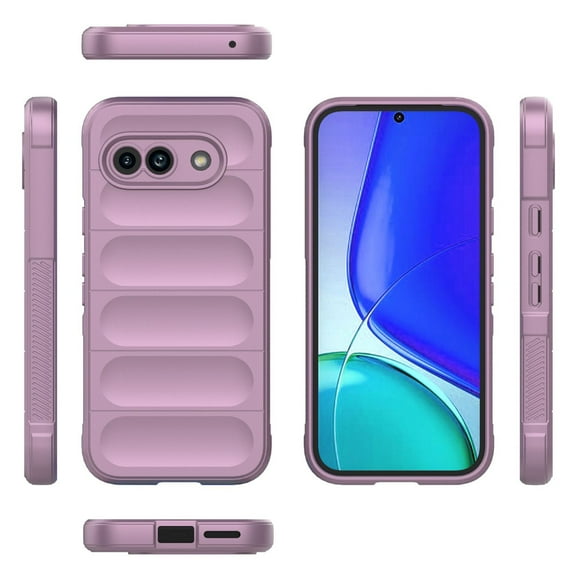 for Google Pixel 8 Pro Case, Liquid Silicone Soft Gel Rubber Slim Cover with Microfiber Cloth Lining Cushion Shockproof Full Body Protective Case for Google Pixel 8 Pro,Purple