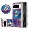 thumbnail image 1 of For Google Pixel 8 Pro Case,Ring Holder Stand Marble Pattern 3 in 1 Rugged Shockproof Hybrid Hard PC Soft Rubber Bumper Drop Protective Girls Women Boy Men Phone Cases for Google Pixel 8 Pro,Purple, 1 of 10