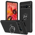 thumbnail image 1 of for Google Pixel 8 Pro Case with Ring Stand, 360° Rotatable Ring Holder Magnetic Kickstand, 2-Layer Heavy Duty Shockproof Rugged Hybrid Hard PC Soft Rubber Case for Google Pixel 8 Pro, Black, 1 of 7