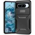 thumbnail image 1 of for Google Pixel 8 Pro Case with Sliding Camera Lens Cover, [Military Grade Drop Protection] Rugged Heavy Duty Shockproof Protective Phone Case Non-Slip Design Cover, Black, 1 of 7
