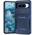 thumbnail image 1 of for Google Pixel 8 Pro Case with Sliding Camera Lens Cover, [Military Grade Drop Protection] Rugged Heavy Duty Shockproof Protective Phone Case Non-Slip Design Cover, Blue, 1 of 7