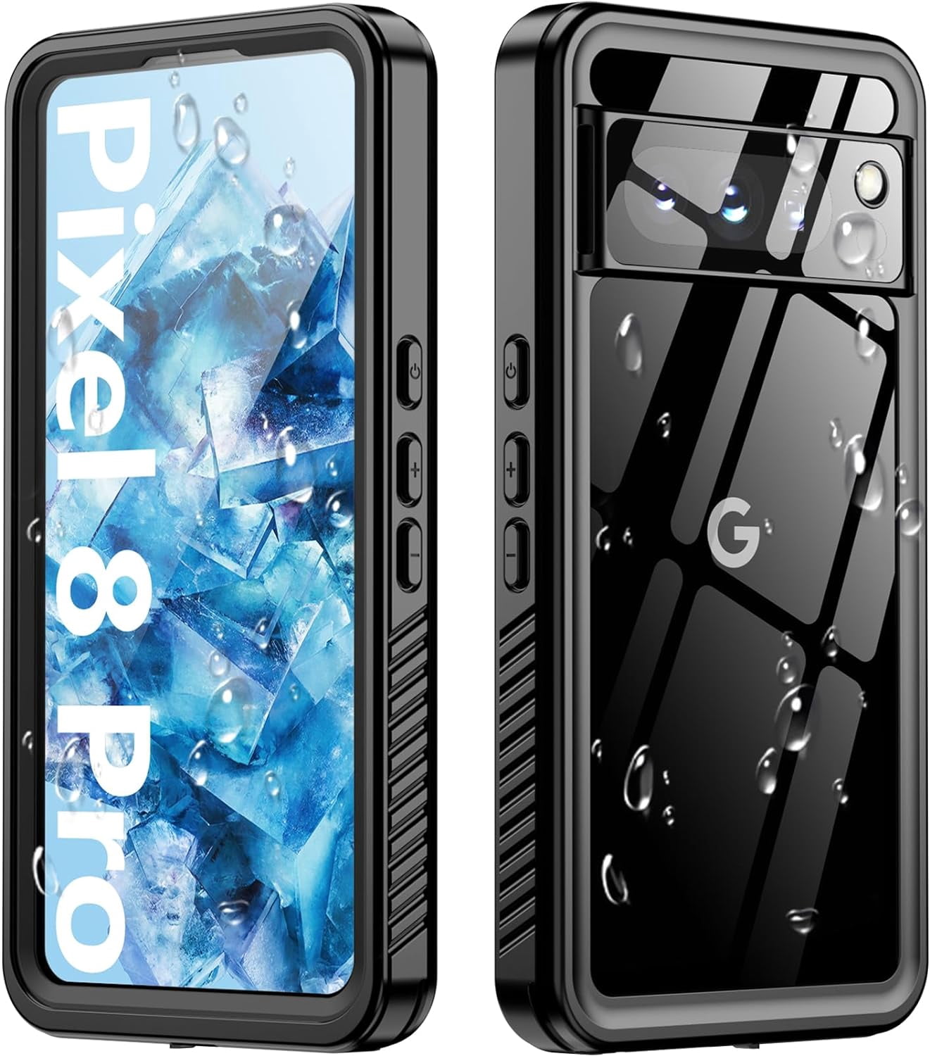 for Google Pixel 8 Pro Case Waterproof, Pixel 8 Pro Case with Built-in ...
