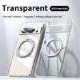 thumbnail image 1 of for Google Pixel 8 Pro Clear Case with Magnetic Stand [Compatible with MagSafe] [Invisible Ring Holder] Soft TPU Shockproof Drop Protection with Magsafe Phone Cover for Google Pixel 8 Pro, Clear, 1 of 6