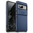 thumbnail image 1 of for Google Pixel 8 Pro Heavy Duty Case with Camera Sliding Cover, Support Wireless Charging Hybrid TPU & PC Smoothly Anti-Fingerprint Slim Case Compatible with Google Pixel 8 Pro, Blue, 1 of 9