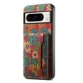 thumbnail image 1 of for Google Pixel 8 Pro Luxury Premium PU Leather + TPU Case with 3 Card Slots, Kickstand Back Case Floral Pattern Skin-Friendly Shock-resistance Cover for Google Pixel 8 Pro, Spring, 1 of 6