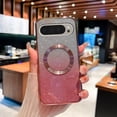 thumbnail image 1 of for Google Pixel 8 Pro Magnetic Case, Sparkle Glitter Case Compatible with Mag Safe Camera Lens Film Protection Bling Case Anti-Scratch Shockproof Phone Case for Google Pixel 8 Pro,Rosegold, 1 of 7