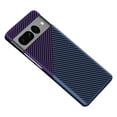 thumbnail image 1 of for Google Pixel 8 Pro Men Women Case, Luxury Thin Carbon Fiber Shockproof Drop Protective Ultra Slim Anti-Scratch Lightweight Phone Case Cover for Google Pixel 8 Pro, Purple+Blue, 1 of 6