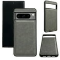 thumbnail image 1 of for Google Pixel 8 Pro PU Leather Case, Slim Shockproof TPU Silicone Bumper Camera and Screen Protective Phone Cover Classic Sythetic Leather Lightweight Case for Google Pixel 8 Pro, Grey, 1 of 9