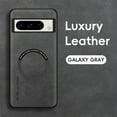thumbnail image 1 of for Google Pixel 8 Pro PU Leather Case, Vintage Compatible with MagSafe and Wireless Charging Slim Fit-Drop Scratch Resistant Support Magnetic Car Mount Case Cover for Google Pixel 8 Pro, Gray, 1 of 9