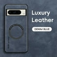 thumbnail image 1 of for Google Pixel 8 Pro PU Leather Case, Vintage Compatible with MagSafe and Wireless Charging Slim Fit-Drop Scratch Resistant Support Magnetic Car Mount Case Cover for Google Pixel 8 Pro, Blue, 1 of 9