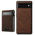 thumbnail image 1 of for Google Pixel 8 Pro Wallet Case, Detachable Wallet Magnetic Phone Case Compatible with Mag-Safe, Lychee Pattern PU Leather Purse Cover with Card Holder for Google Pixel 8 Pro, Brown, 1 of 9