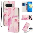 thumbnail image 1 of for Google Pixel 8 Wallet Case with Card Holder,Women Men RFID Blocking PU Leather Flip Cover Wrist Strap Magnetic Closure Credit Card Slots Marble Patterned Book Style Phone Case,Rosegold, 1 of 10