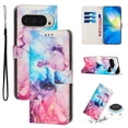 thumbnail image 1 of for Google Pixel 8 Wallet Case with Card Holder,Women Men RFID Blocking PU Leather Flip Cover Wrist Strap Magnetic Closure Credit Card Slots Marble Patterned Book Style Phone Case,Pink, 1 of 10