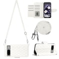 thumbnail image 1 of for Google Pixel 8 Wallet Case, Elegant Card Holder Cash Slot PU Leather Kickstand Shoulder Strap Shockproof Protective Flip Women Girls Case Cover for Google Pixel 8, White, 1 of 6
