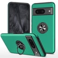 thumbnail image 1 of for Google Pixel 8A Case, 360° Rotatable Ring Holder Kickstand Dual Layer Military-Grade Drop Tested Protection Support Car Holder Mount Magnetic Absorbing Bumper Phone Case, Darkgreen, 1 of 7