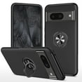 thumbnail image 1 of for Google Pixel 8A Case, 360° Rotatable Ring Holder Kickstand Dual Layer Military-Grade Drop Tested Protection Support Car Holder Mount Magnetic Absorbing Bumper Phone Case, Black, 1 of 7