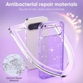 thumbnail image 1 of for Google Pixel 8A Case Bling Sparkle Clear Military Grade Drop Protection Anti Yellowing Glitter Cell Phone Cover - Rugged Shockproof Protective Transparent Cases for Women Girls,Purple, 1 of 4
