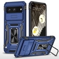 thumbnail image 1 of For Google Pixel 8A Case with Hinge Protection and 360°Rotate Ring Magnetic Kickstand, [Military Grade anti-Drop],Hard Back & Soft Edge Slim Protective Case for Google Pixel 8A,Navyblue, 1 of 7