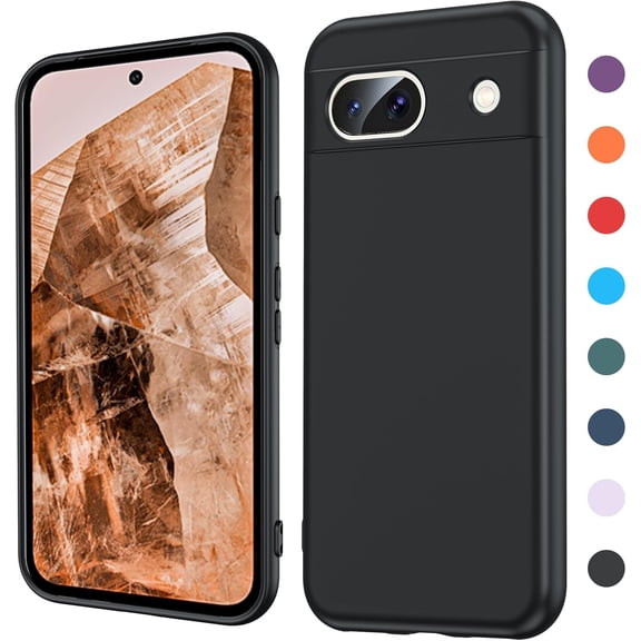 for Google Pixel 8A Case: Liquid Silicone Ultra Slim Shockproof Protective Google Pixel 8A Phone Case with Soft Microfiber Lining, Anti-Scratch Case for Google Pixel 8A (Purple)