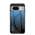 thumbnail image 1 of for Google Pixel 8A Case [Military Grade Shockproof] Stylish Tempered Glass Back Luxury Slim Protective Two Layers Hard PC+Soft Silicone Rugged Women Men Anti-Scratch Cover,Blue, 1 of 10