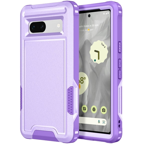 for Google Pixel 8A Case, [Shockproof] [Anti-Dust] [Heavy Duty Military Protection] Protective Anti Scratch Dual Layer Tough Rugged Hybrid Bumper Phone Case Cover for Google Pixel 8A, Purple