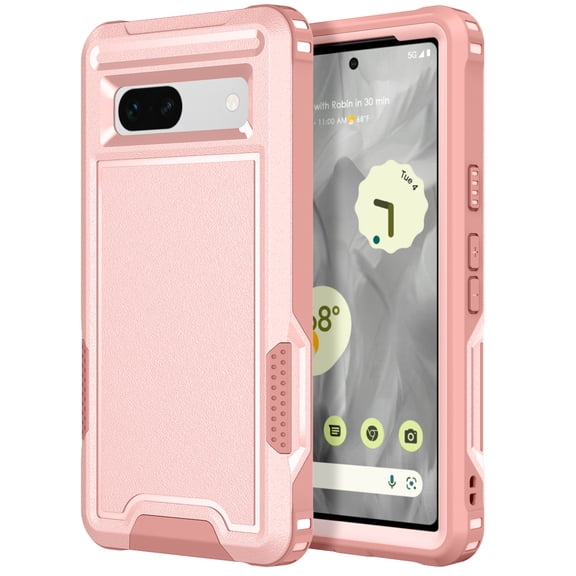 for Google Pixel 8A Case, [Shockproof] [Anti-Dust] [Heavy Duty Military Protection] Protective Anti Scratch Dual Layer Tough Rugged Hybrid Bumper Phone Case Cover for Google Pixel 8A, Rosegold