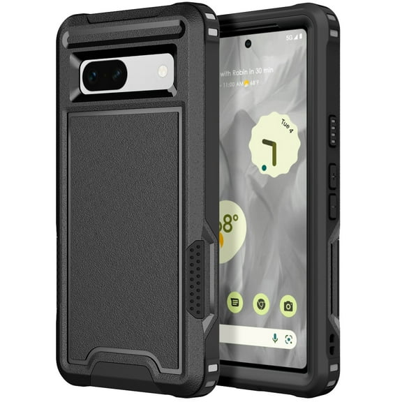 for Google Pixel 8A Case, [Shockproof] [Anti-Dust] [Heavy Duty Military Protection] Protective Anti Scratch Dual Layer Tough Rugged Hybrid Bumper Phone Case Cover for Google Pixel 8A, Black