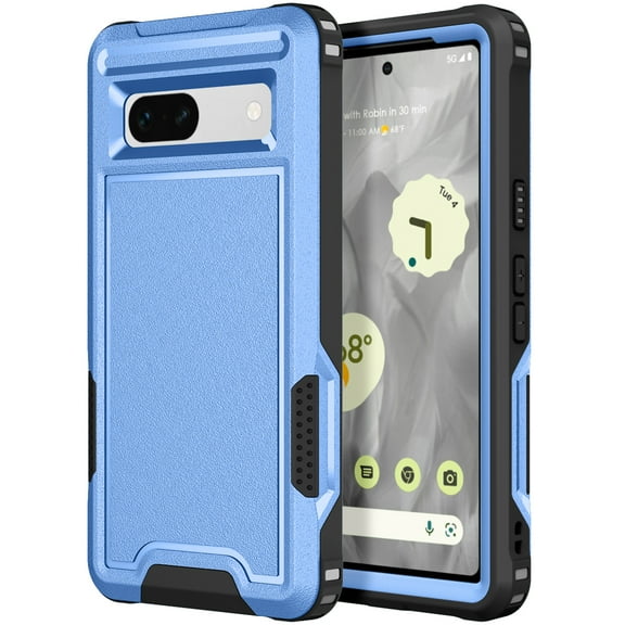 for Google Pixel 8A Case, [Shockproof] [Anti-Dust] [Heavy Duty Military Protection] Protective Anti Scratch Dual Layer Tough Rugged Hybrid Bumper Phone Case Cover for Google Pixel 8A, Blue