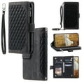 thumbnail image 1 of for Google Pixel 8A Crossbody Wallet Case Flip Stand PU Leather RFID Blocking Card Slots Shockproof Magnetic Closure Zipper Pocket with Detachable Hand Strap&Shoulder Strap Cover, Black, 1 of 11