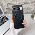 thumbnail image 1 of For Google Pixel 8A Magnetic Phone Case,Made From PU Leather + Hard PC,Luxurious Electroplated Frame Designing,Compatible with Mag-safe,Ultra Slim Shockproof Rugged Phone Case,Black, 1 of 8