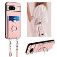 thumbnail image 1 of for Google Pixel 8A Phone Case Wallet with Crossbody Strap & Card Holder, Premium PU Leather Case, 360 Ring Holder Kickstand Durable Protective Women Men Cover for Google Pixel 8A,Rosegold, 1 of 8