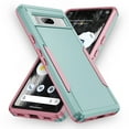 thumbnail image 1 of For Google Pixel 8A Phone Case,Wireless Charging Hard PC Protection Soft TPU Heavy Duty Anti-Fingerprint Shockproof Back Case For Google Pixel 8A for Men and Women, Green+Pink, 1 of 6