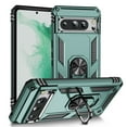thumbnail image 1 of For Google Pixel 8A Rugged Case ,Heavy Duty Shockproof Body Phone Cover Built in Metal Rotated Magnetic Ring Holder Kickstand,Dual Layer Military-Grade Drop protection,Darkgreen, 1 of 7