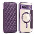 thumbnail image 1 of for Google Pixel 8A Wallet Case Magnetic with Mag Safe, PU Leather RFID Blocking Card Holders Shockproof Flip Phone Cover Slim Clear Purse Case for Google Pixel 8A, Purple, 1 of 8