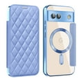 thumbnail image 1 of for Google Pixel 8A Wallet Case Magnetic with Mag Safe, PU Leather RFID Blocking Card Holders Shockproof Flip Phone Cover Slim Clear Purse Case for Google Pixel 8A, Blue, 1 of 8