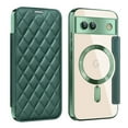 thumbnail image 1 of for Google Pixel 8A Wallet Case Magnetic with Mag Safe, PU Leather RFID Blocking Card Holders Shockproof Flip Phone Cover Slim Clear Purse Case for Google Pixel 8A, Darkgreen, 1 of 8