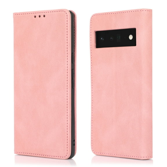 For Google Pixel 8A Wallet Case, Premium PU Leather Magnetic Closure Slim Fit Cards Holder RFID Blocking Bumper Stand Folio Flip Cover Phone Case for Google Pixel 8A, Rosegold