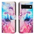 thumbnail image 1 of for Google Pixel 8A Wallet Case for Women Girls, Marble Pattern PU Leather Flip Cover with Card Holder Kickstand Strap, Shockproof Protective Phone Case for Google Pixel 8A, Pink, 1 of 10